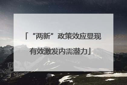 “两新”政策效应显现 有效激发内需潜力