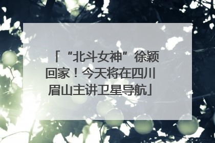 “北斗女神”徐颖回家！今天将在四川眉山主讲卫星导航