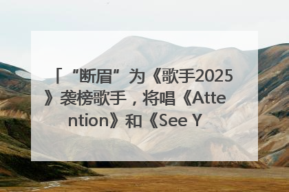 “断眉”为《歌手2025》袭榜歌手，将唱《Attention》和《See You Again》