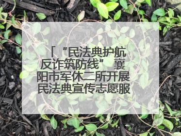 “民法典护航 反诈筑防线” 襄阳市军休二所开展民法典宣传志愿服务活动