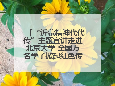 “沂蒙精神代代传”主题宣讲走进北京大学 全国万名学子掀起红色传承热潮