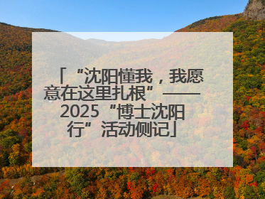 “沈阳懂我，我愿意在这里扎根”——2025“博士沈阳行”活动侧记