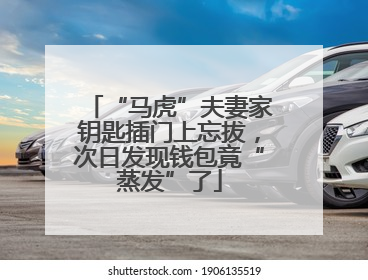 “马虎”夫妻家钥匙插门上忘拔，次日发现钱包竟“蒸发”了