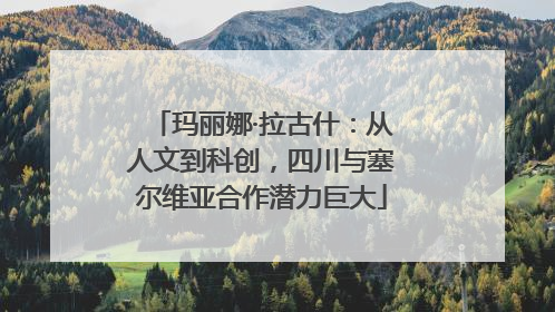 玛丽娜·拉古什：从人文到科创，四川与塞尔维亚合作潜力巨大