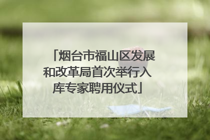 烟台市福山区发展和改革局首次举行入库专家聘用仪式