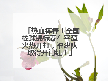 热血挥棒！全国棒球锦标赛在平潭火热开打，福建队取得开门红！