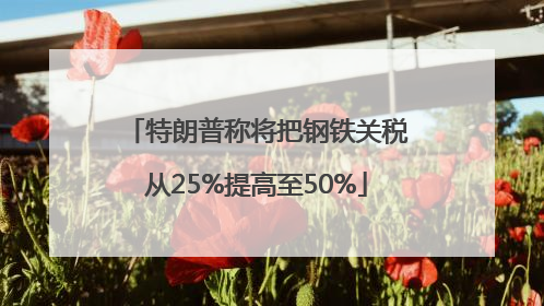 特朗普称将把钢铁关税从25%提高至50%