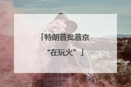 特朗普批普京“在玩火”