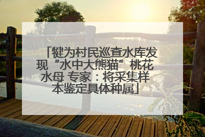 犍为村民巡查水库发现“水中大熊猫”桃花水母 专家：将采集样本鉴定具体种属