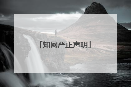 知网严正声明