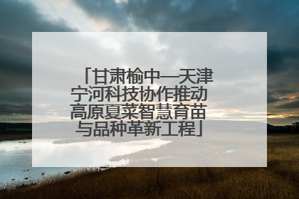 甘肃榆中—天津宁河科技协作推动高原夏菜智慧育苗与品种革新工程