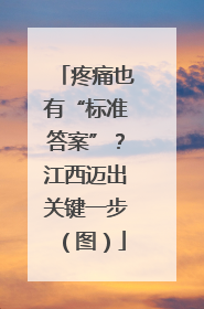 疼痛也有“标准答案”？江西迈出关键一步（图）