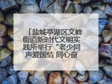 盐城亭湖区文峰街道新时代文明实践所举行“老少同声爱国情 同心奋进新征程”为主题的红色文化活动