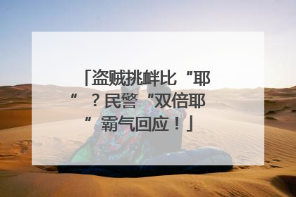盗贼挑衅比“耶”？民警“双倍耶”霸气回应！