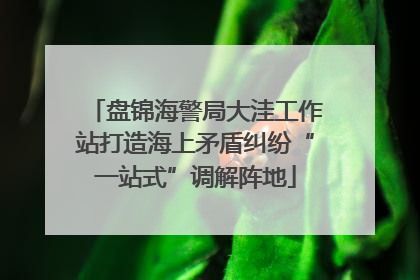 盘锦海警局大洼工作站打造海上矛盾纠纷“一站式”调解阵地