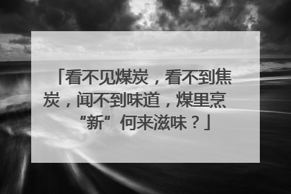 看不见煤炭，看不到焦炭，闻不到味道，煤里烹“新”何来滋味？