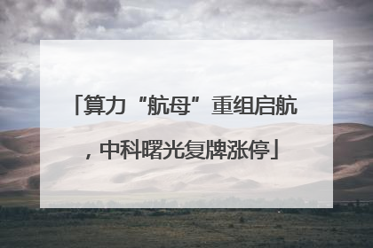算力“航母”重组启航，中科曙光复牌涨停