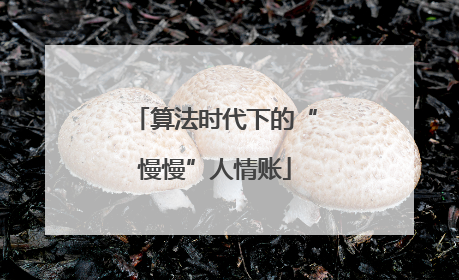 算法时代下的“慢慢”人情账