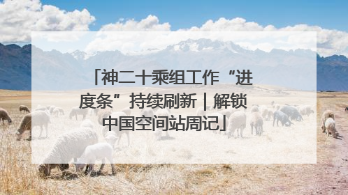 神二十乘组工作“进度条”持续刷新｜解锁中国空间站周记