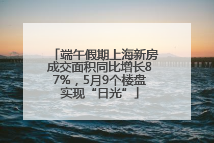 端午假期上海新房成交面积同比增长87%，5月9个楼盘实现“日光”