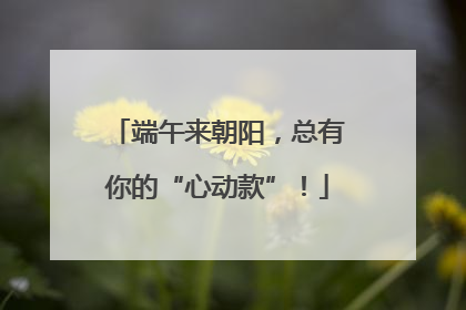 端午来朝阳，总有你的“心动款”！