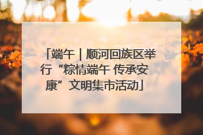 端午｜顺河回族区举行“粽情端午 传承安康”文明集市活动