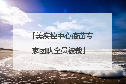 美疾控中心疫苗专家团队全员被裁
