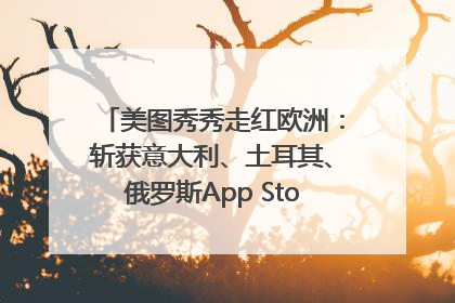 美图秀秀走红欧洲：斩获意大利、土耳其、俄罗斯App Store分类榜第一