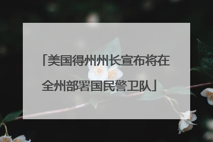 美国得州州长宣布将在全州部署国民警卫队