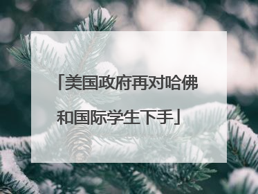 美国政府再对哈佛和国际学生下手