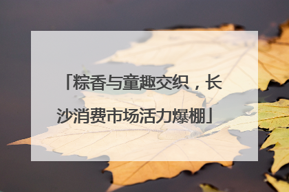 粽香与童趣交织，长沙消费市场活力爆棚