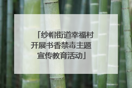 纱帽街道幸福村开展书香禁毒主题宣传教育活动
