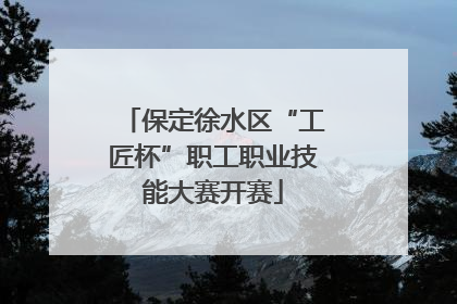 保定徐水区“工匠杯”职工职业技能大赛开赛