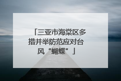 三亚市海棠区多措并举防范应对台风“蝴蝶”