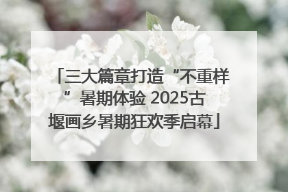 三大篇章打造“不重样”暑期体验 2025古堰画乡暑期狂欢季启幕