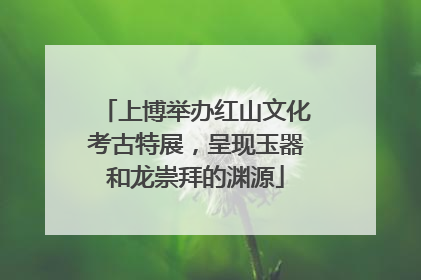 上博举办红山文化考古特展，呈现玉器和龙崇拜的渊源