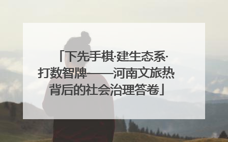 下先手棋·建生态系·打数智牌——河南文旅热背后的社会治理答卷