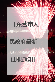 东营市人民政府最新任职通知