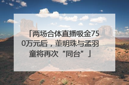 两场合体直播吸金750万元后，董明珠与孟羽童将再次“同台”
