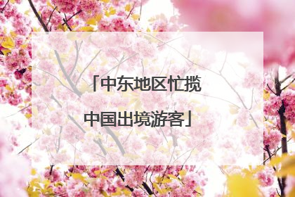 中东地区忙揽中国出境游客