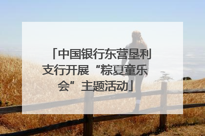 中国银行东营垦利支行开展“粽夏童乐会”主题活动