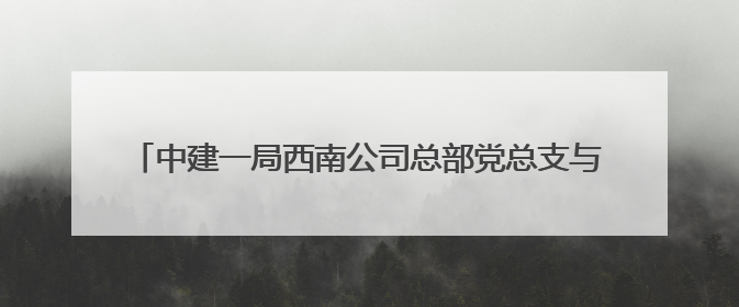 中建一局西南公司总部党总支与四川省交通运输综合行政执法总队第三支队党委、万源市草坝镇莲花院村党支部开展党建联建