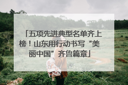 五项先进典型名单齐上榜！山东用行动书写“美丽中国”齐鲁篇章