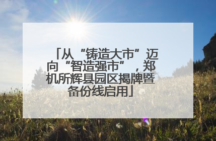 从“铸造大市”迈向“智造强市”，郑机所辉县园区揭牌暨备份线启用