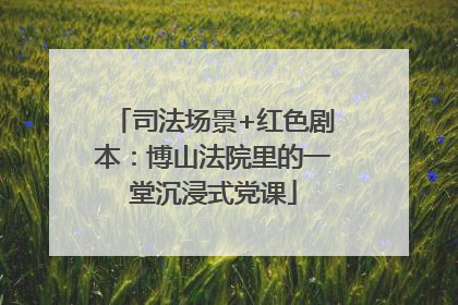 司法场景+红色剧本：博山法院里的一堂沉浸式党课