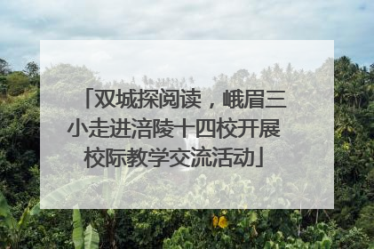 双城探阅读，峨眉三小走进涪陵十四校开展校际教学交流活动