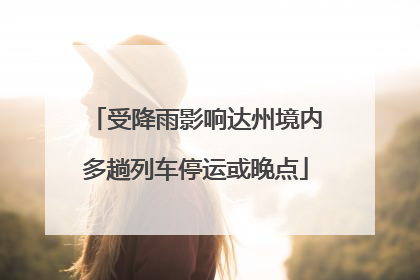 受降雨影响达州境内多趟列车停运或晚点