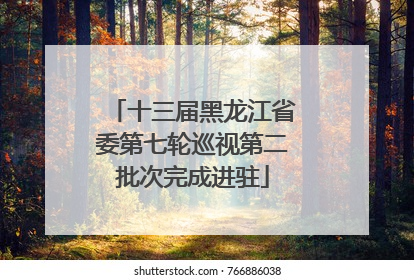 十三届黑龙江省委第七轮巡视第二批次完成进驻