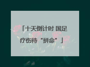十天倒计时 国足疗伤待“拼命”