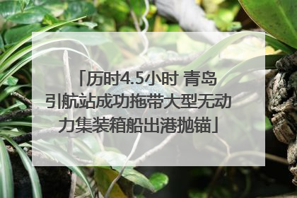 历时4.5小时 青岛引航站成功拖带大型无动力集装箱船出港抛锚